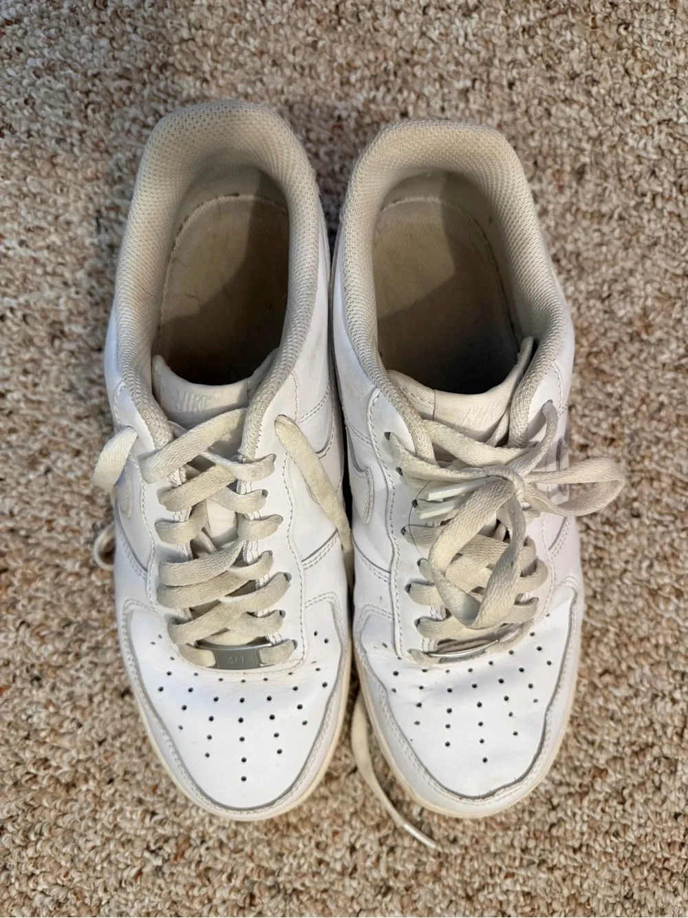 Nike Women's White Air Force 1 Leather Sneakers